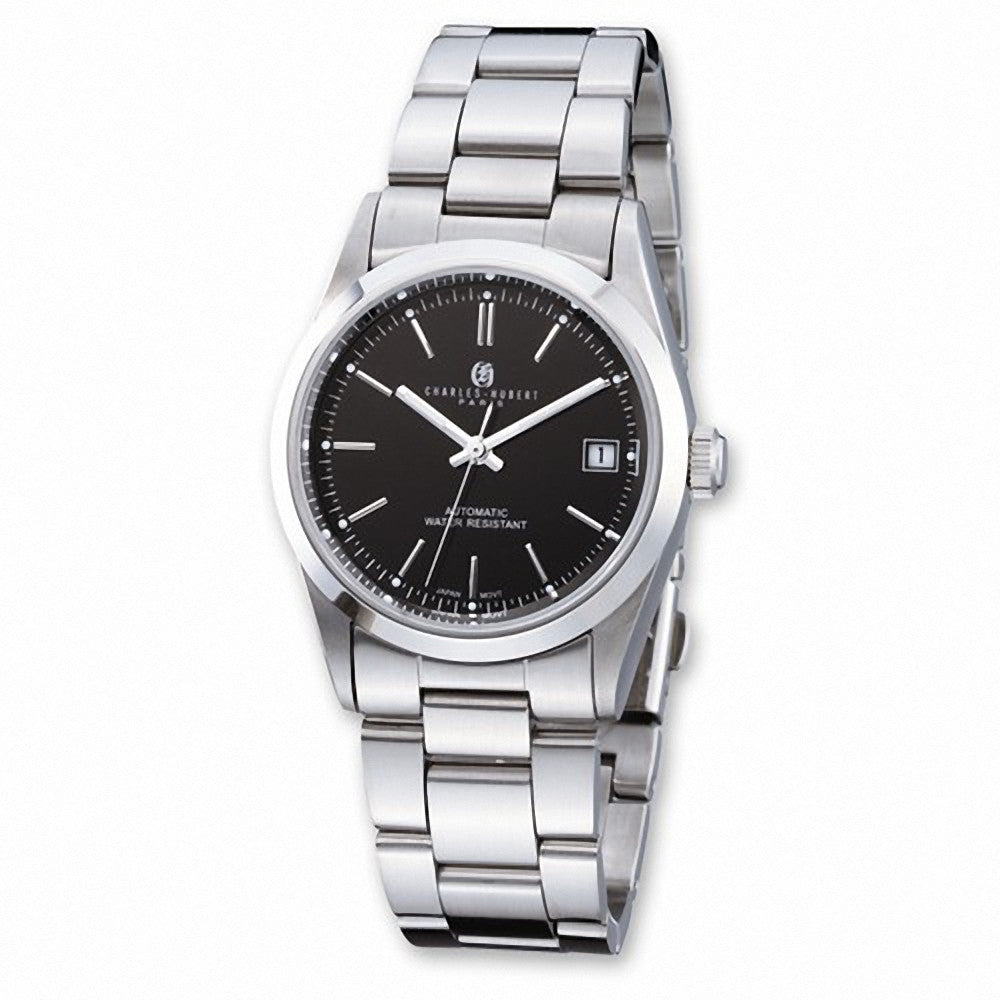 Charles Hubert Paris: Mens White Dial Two-Tone Stainless Steel Wrist W ...