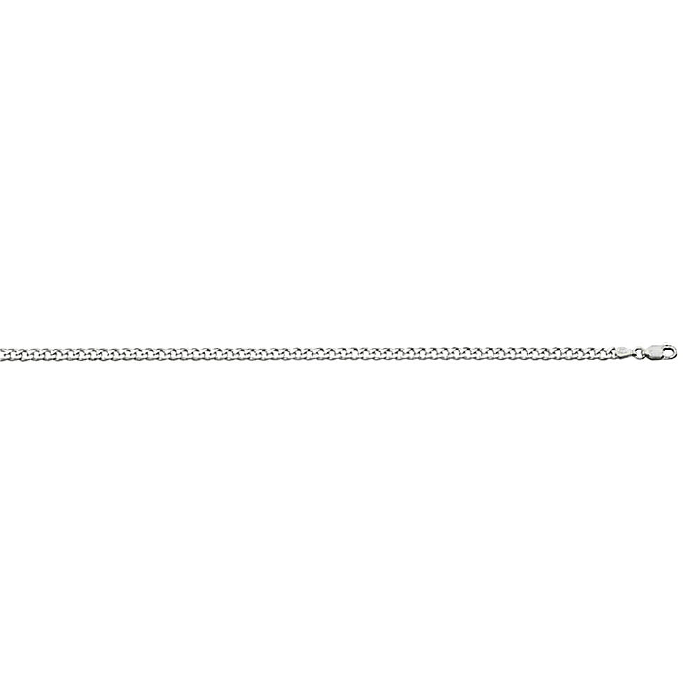 4.0mm Anti-Tarnish Curb Chain Bracelet 925 Sterling Silver, 8 Inches ...