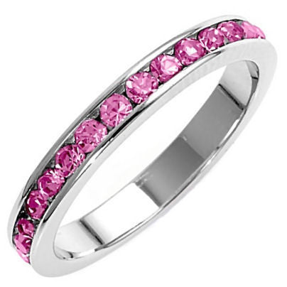 pink sapphire band