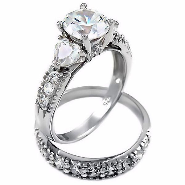 Oliana: Gorgeous 4.12c Russian Ice CZ Diamond 2 Piece Wedding Ring Set ...