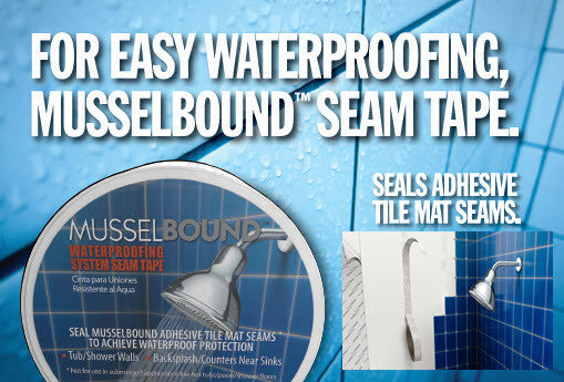 MusselBound Adhesive Tile Mat - double sided adhesive - Easy way to install  wall tile. Double-sided adhesive is available nationwide at Lowe's and  Menards. www.MusselBound.com