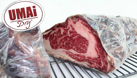 Dry aged steak in Umai Dry bag