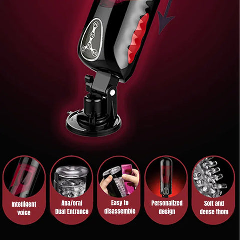 Automatic Rotating Telescopic Masturbator Cup