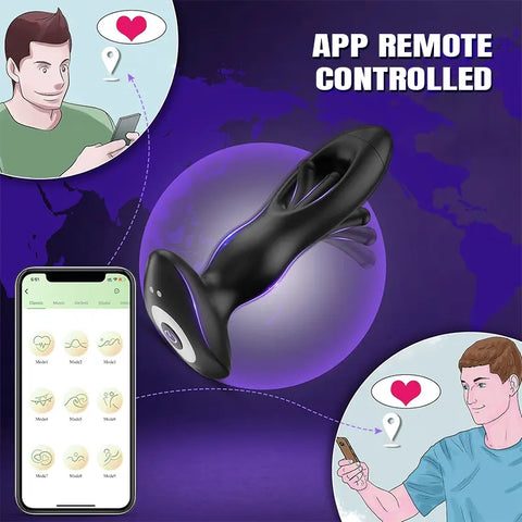 Remote Flapping Vibrating Anal Plug