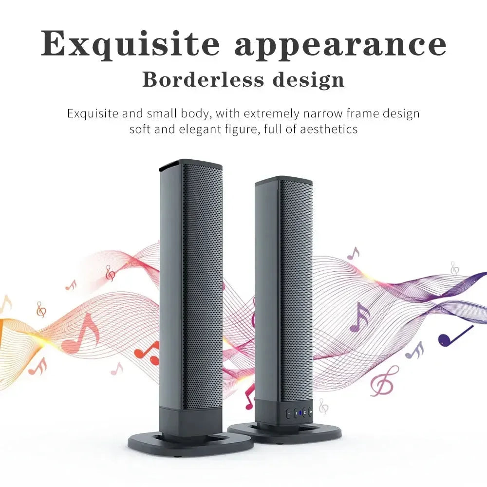 Powerful Soundbar Sound Radio Blaster Bar Audio TV PC Computer Subwoofer Wireless - Loja Manuel Coelho