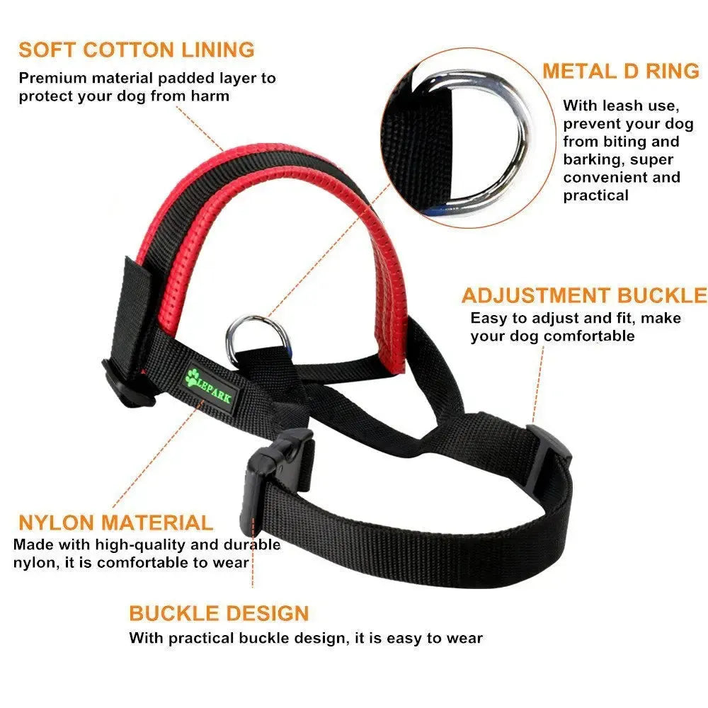 Dog Mouth Muzzle Anti Bark Dog Collar Breathable Dog Training Tool Nylon Muzzle Set - Loja Manuel Coelho