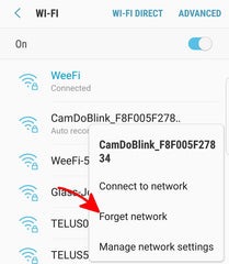 blink camera change wifi