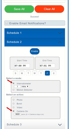 Schedule a camera on window with Blink