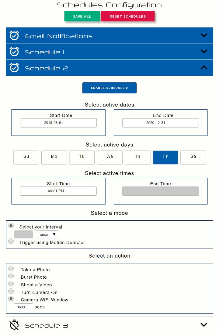 Schedule a GoPro WiFi window with BlinkX