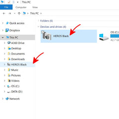 View GoPro camera in File Explorer