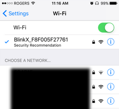 Connect to Blink's WiFi network