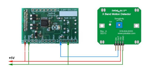Connecting an X-Band Motion Detector to the Controller