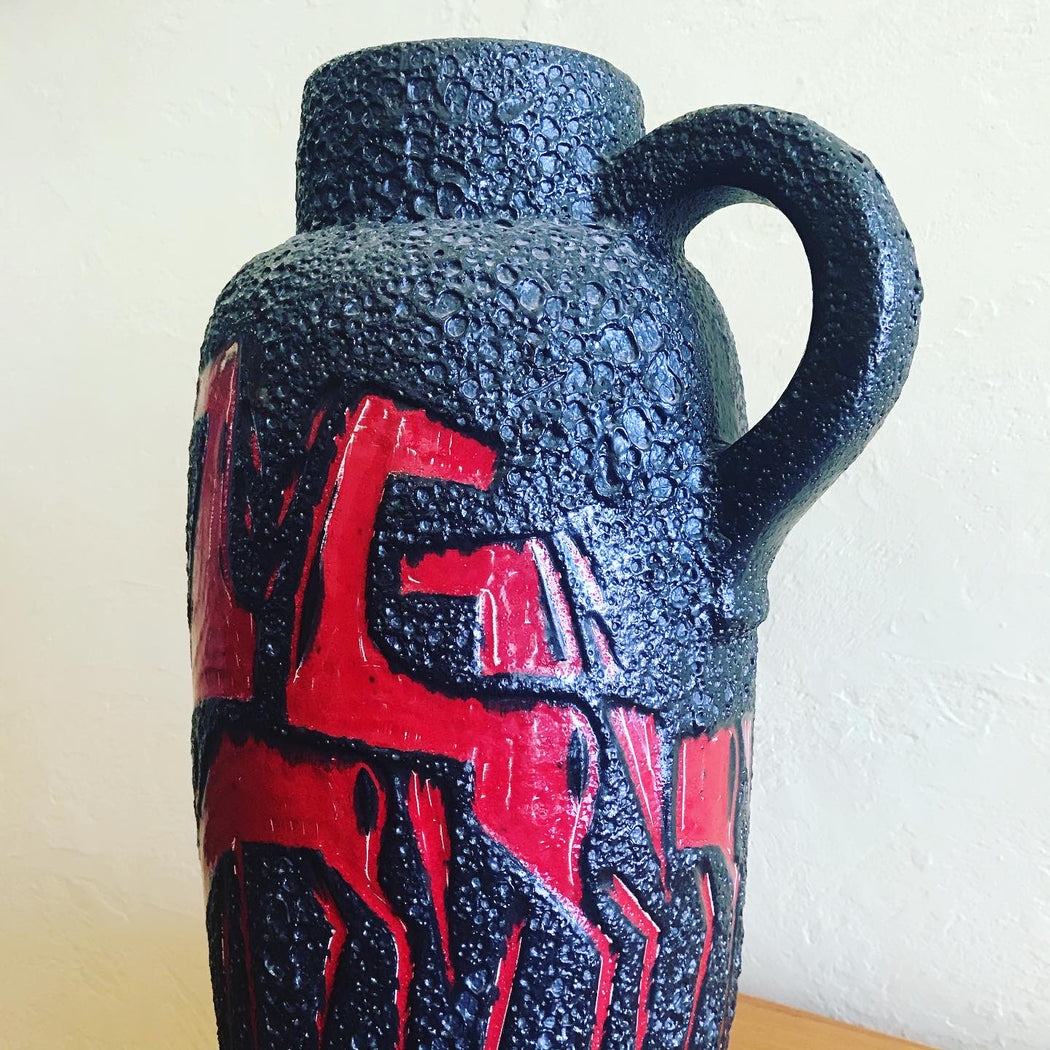 SOLD • West German Fat Lava Vase — BEX Vintage