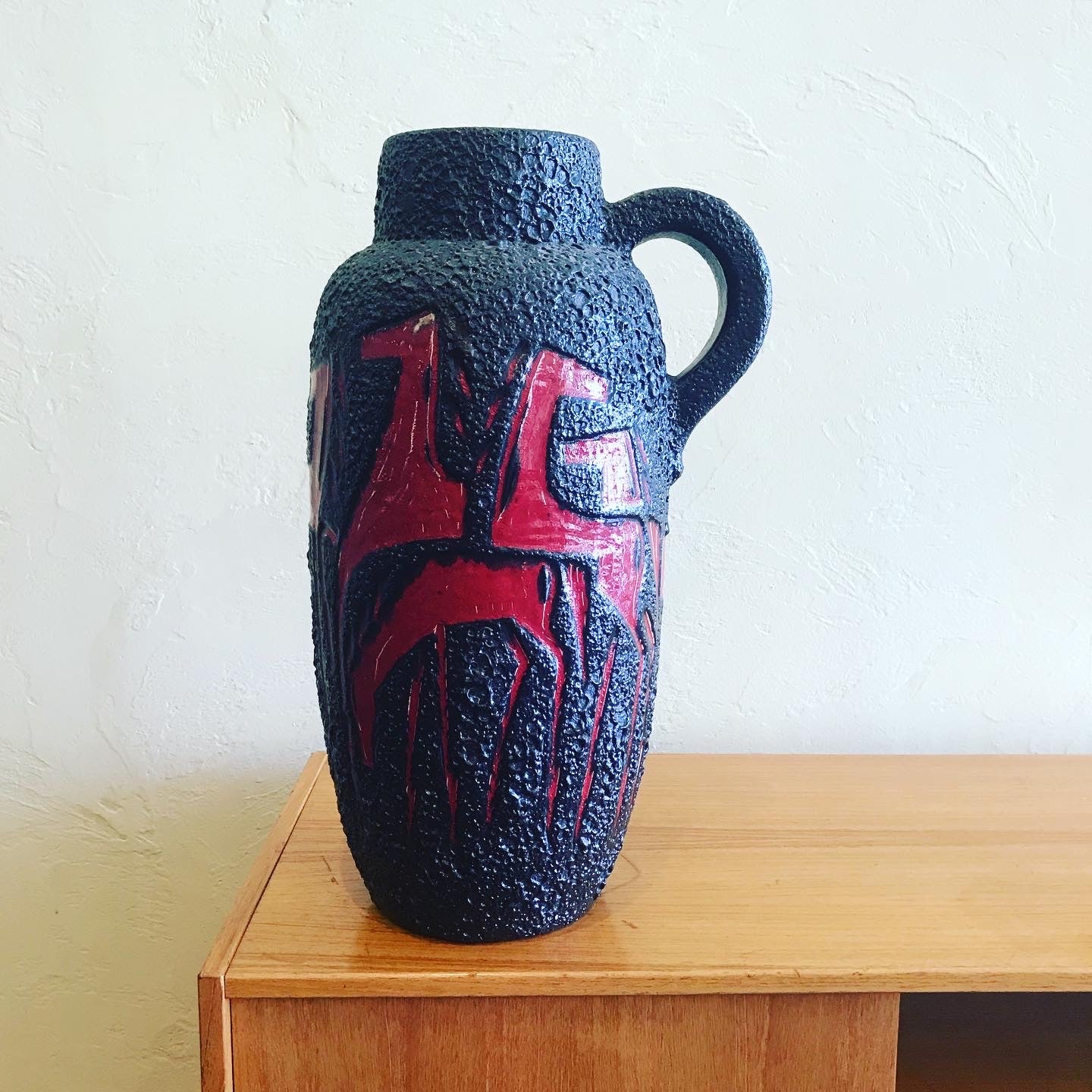 SOLD • West German Fat Lava Vase — BEX Vintage