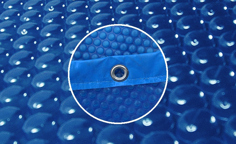 coudre bache à bulles : oeillet