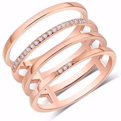 18k Rose Gold Cyl Finger Ring