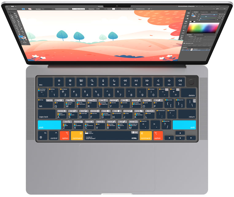 Ultra thin Adobe Illustrator Shortcut Keyboard Protector