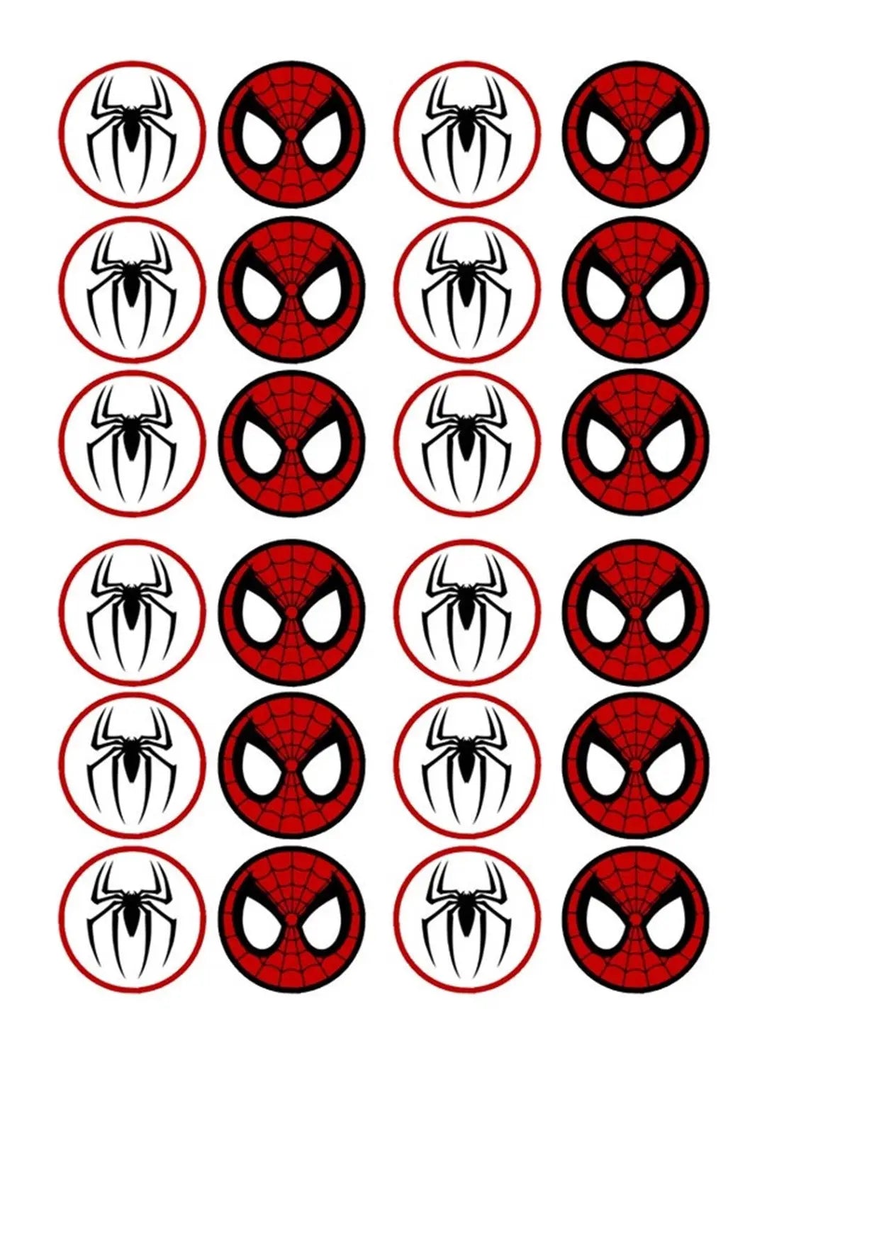 Spiderman Cupcake Toppers x12 - The Cake Mixer | The Cake Mixer