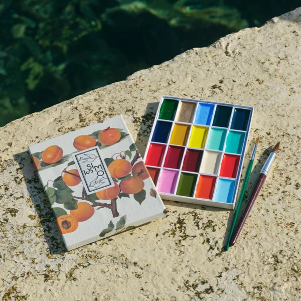 ISSIMO x Choosing Keeping Apricots watercolours bellissimo