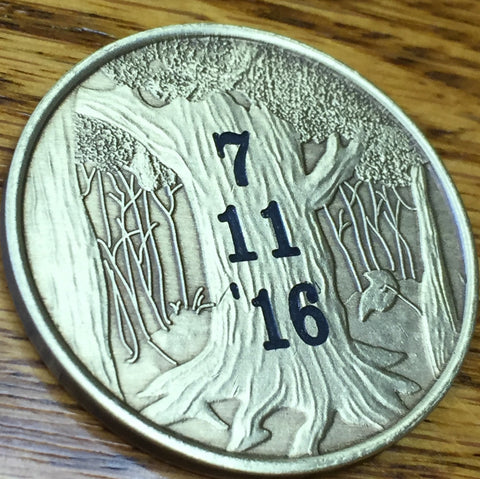 Engraved Sobriety Date Coin