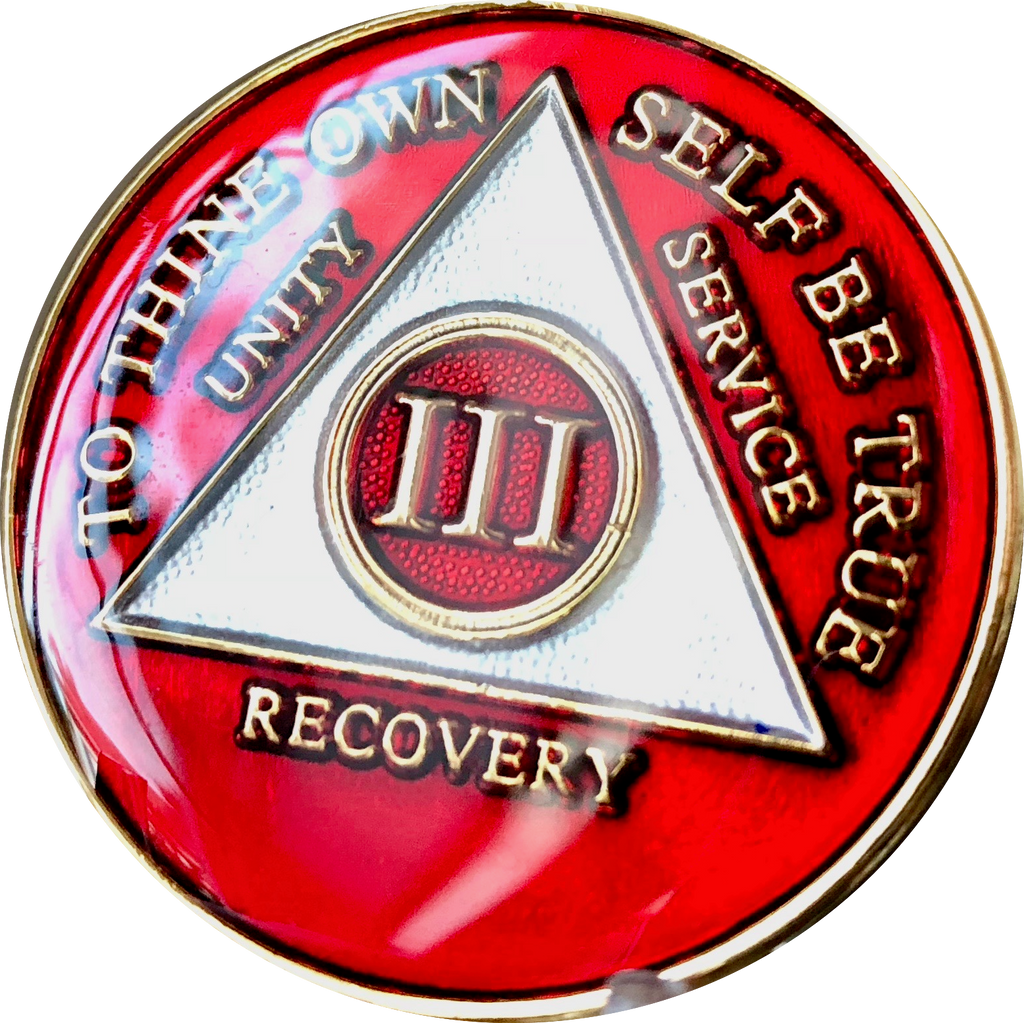 Red Gold Tri-Plate AA Medallion 24 Hours 18 Month Year 1 ...