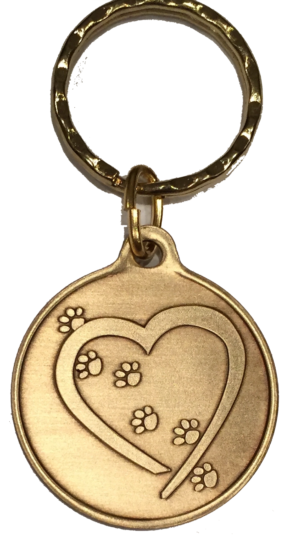 Live Love Bark Dog Bone Pet Heart Bronze Keychain Paw Print Design ...