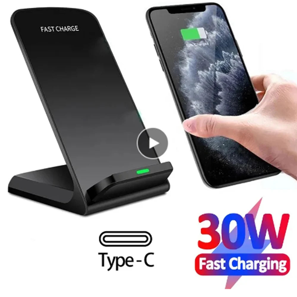 Chargeur Sans Fil 30W – Compatible MagSafe & Type-C