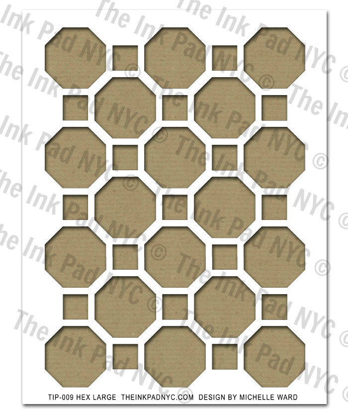 Michelle Ward X Tip Large Hex Pattern Stencil The Ink Pad