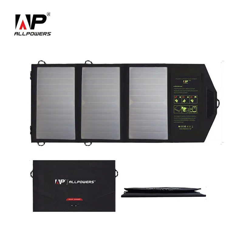 ALLPOWERS Solar panel 5V21W Portable Phone Charger Solar Charger Dual USB Output Mobile Solar Battery Charger for iPhone Samsung - Suncollections