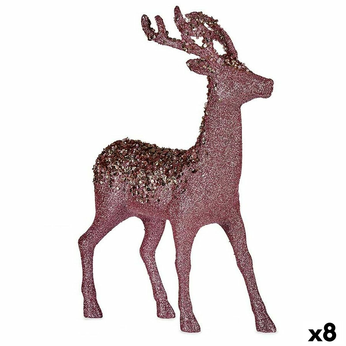 4899888653615 - Dekorative Figur Weihnachten Rentier rosa Kunststoff 15 x 45 x 30 cm (8 Einheiten) 4899888653615 - Dekorative Figur Weihnachten Rentier rosa Kunststoff 15 x 45 x 30 cm (8 Einheiten)