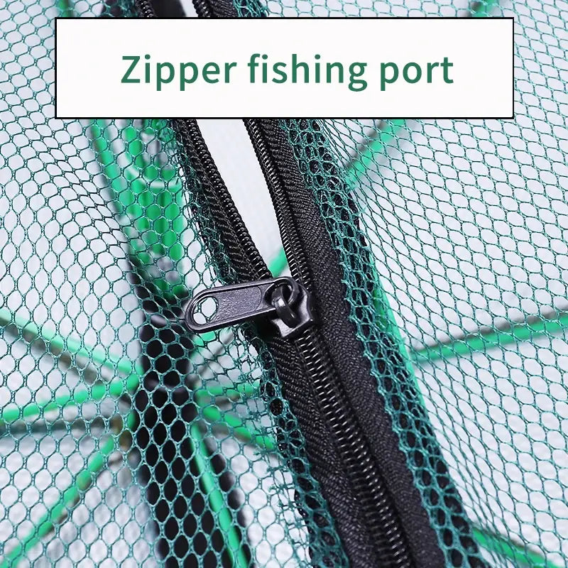 Rede de pesca dobrável de 6 e 8 furos, armadilha automática para caranguejos, apanhador de lagostins, rede de pesca de fundição, jaula para camarão, acessórios de pesca