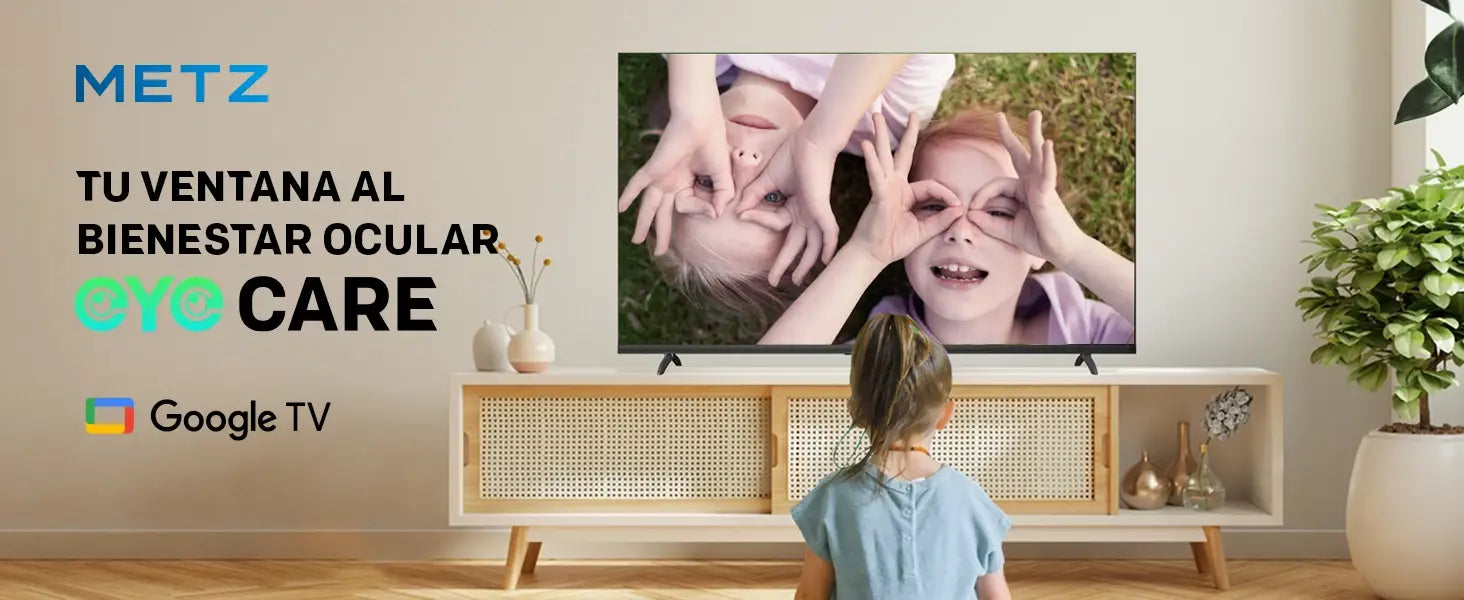Metz 40Mte6000Z TV 40" Full HD Google TV | Eyecare 3.0, HDR10, Dolby Audio, Comando Bluetooth, Moldura Sem Bordas, Preto