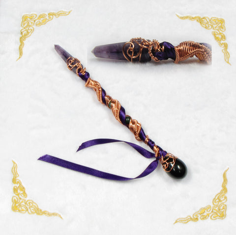 amethyst chakra healing wand