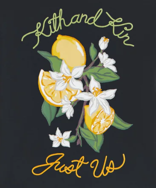 Kith Women Citrus Mulberry Vintage Tee - Black