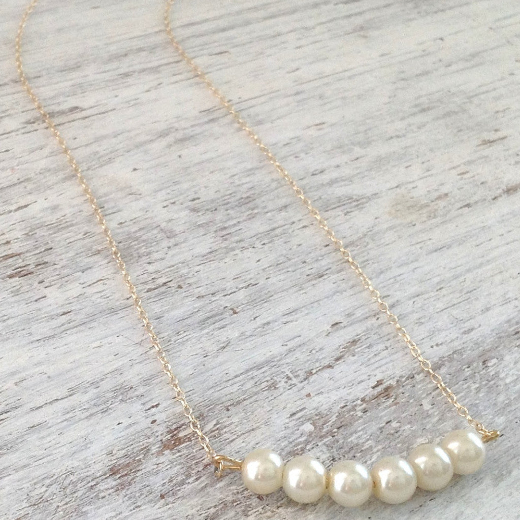 Gold pearl necklace, Pearl necklace, Gold necklace – Avnis
