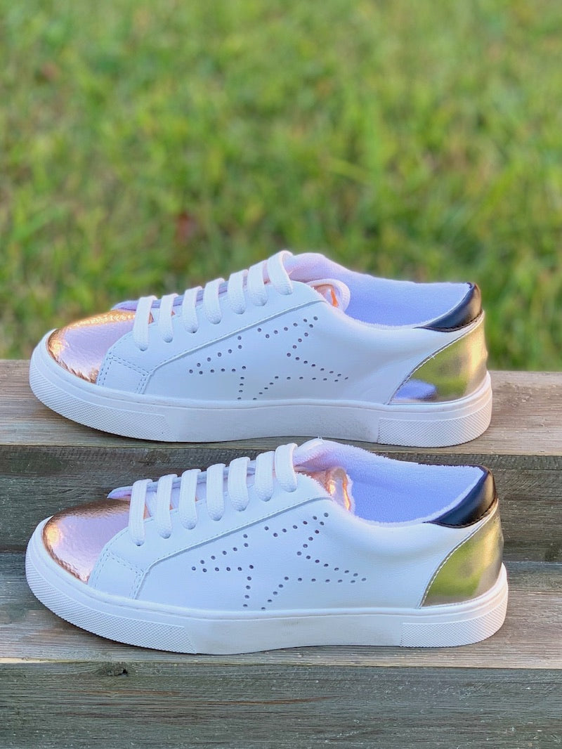 rose gold star sneakers