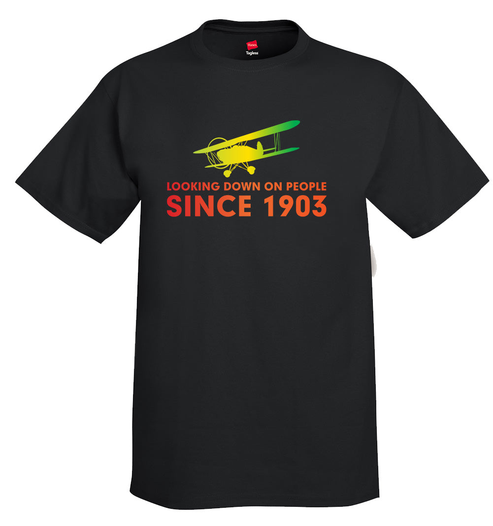 Looking Down On People Airplane Aviation T-Shirt – Flyboy Toys