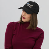 Airplane Embroidered Distressed Cap (AIR39ISR22-SBG2_EMB) - Personalized