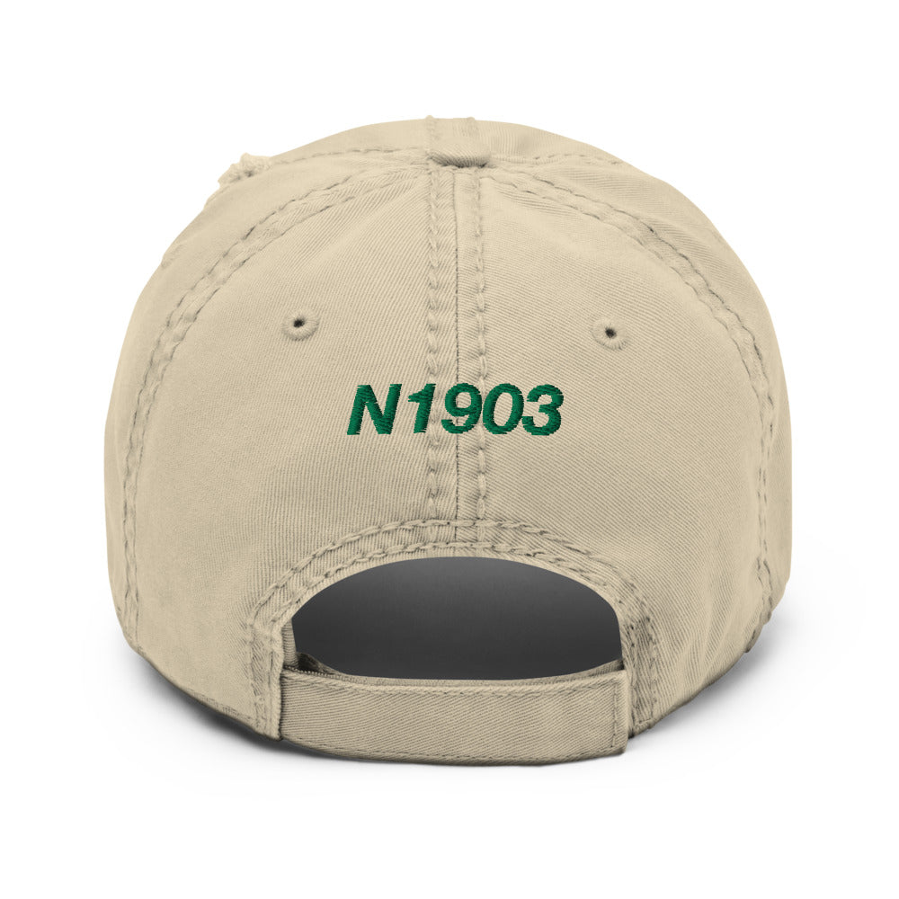 Airplane Embroidered Distressed Cap (AIR38I517-G1) - Personalized with ...