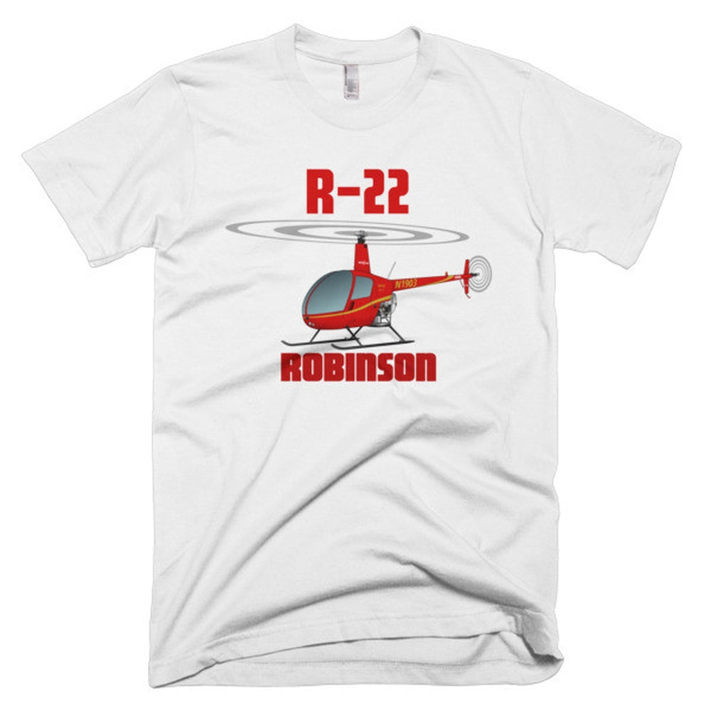 Robinson (Red) Helicopter T-shirt - with Your N# Flyboy Toys