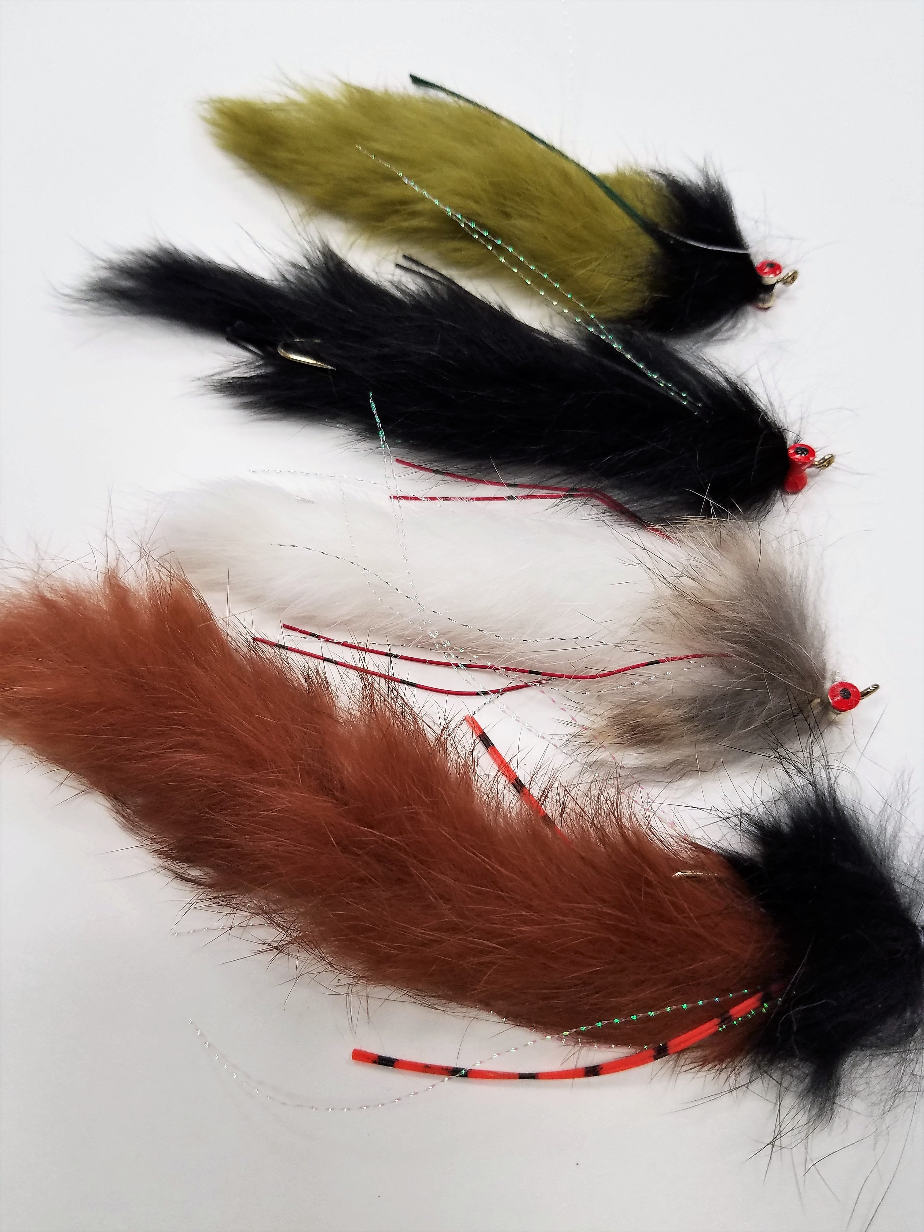 Upper Delaware Chew Toy Selection - 4 Streamer Flies, String Leeches ...