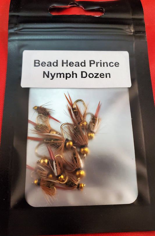 Trout Flies: Gold Head & Lead head Assorted Nymphs weighted x10 S10 (code  664)