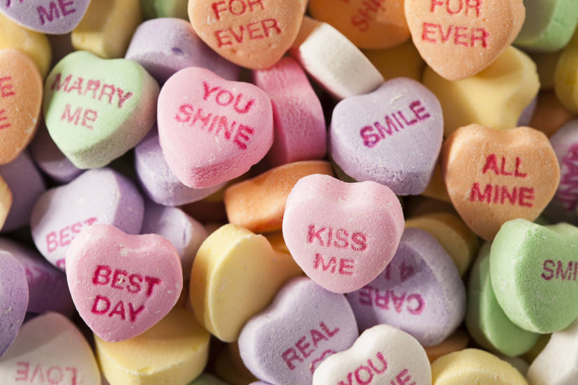 Valentine's Day - ORIGINAL Tiny Conversation Hearts BULK CANDY- 1/2 LB