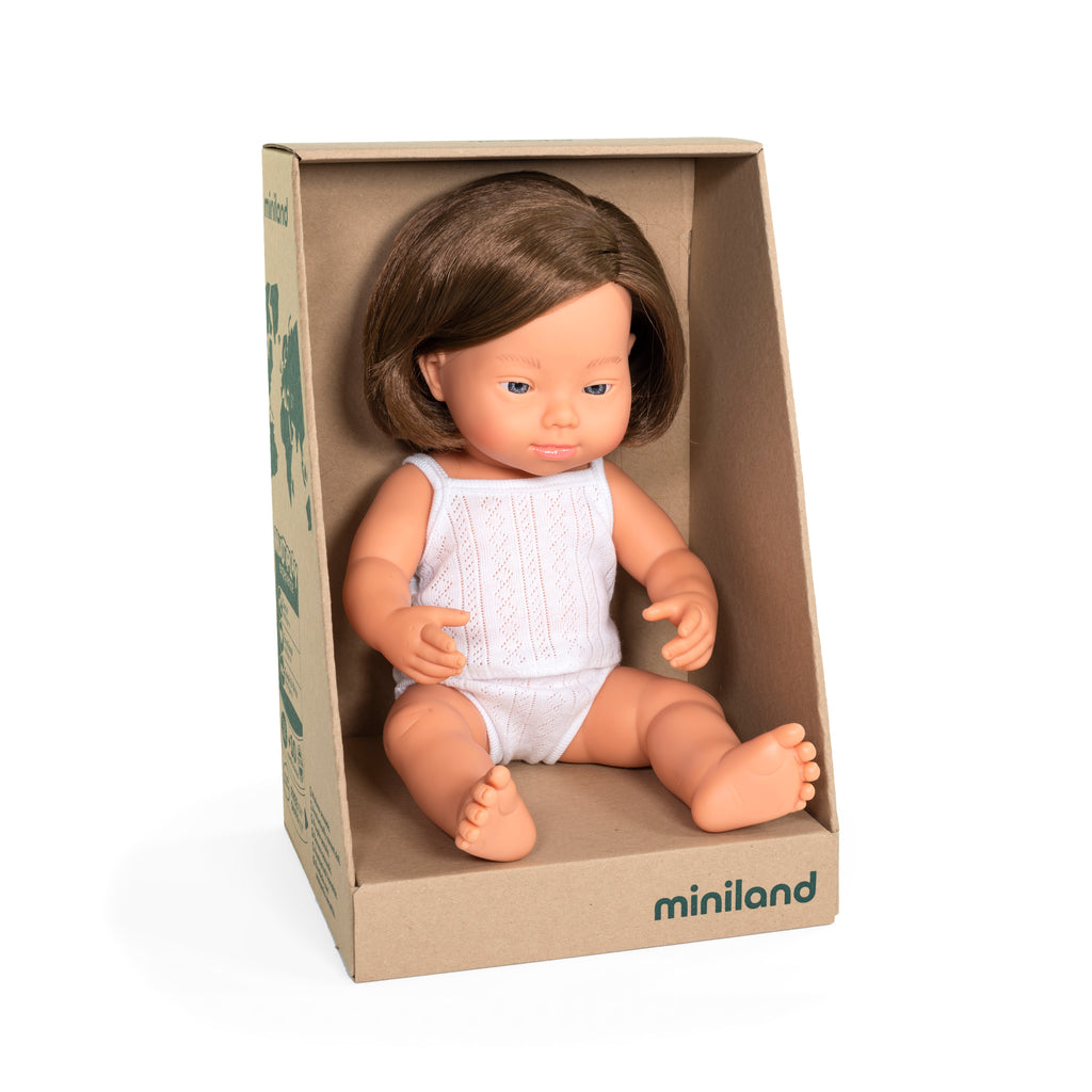 Miniland Educational Anatomically Correct 15 Baby Doll, Down Syndrome Boy