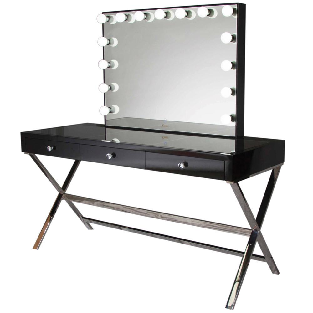 Vanity Makeup Table Black Glamour Makeup Mirrors