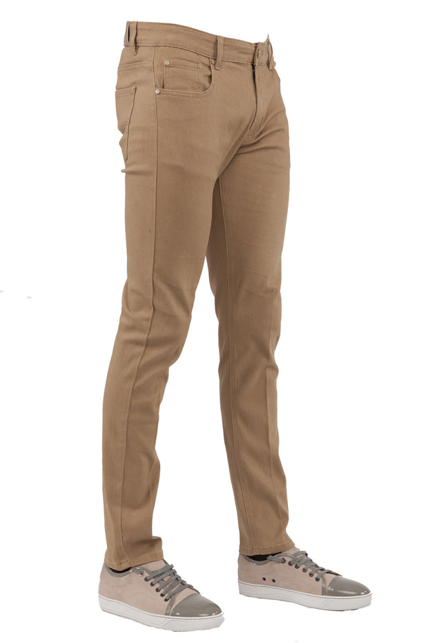 khaki slim jeans