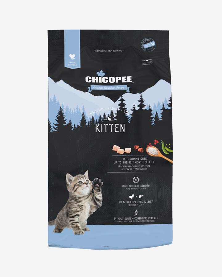 Se Chicopee Holistic Nature Line Kitten - 8 kg hos Petlux.dk