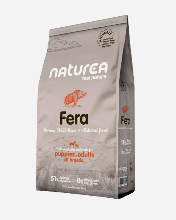 Se Naturea Naturals Fera Adult & Puppies - Wild Boar, 12 kg hos Petlux.dk