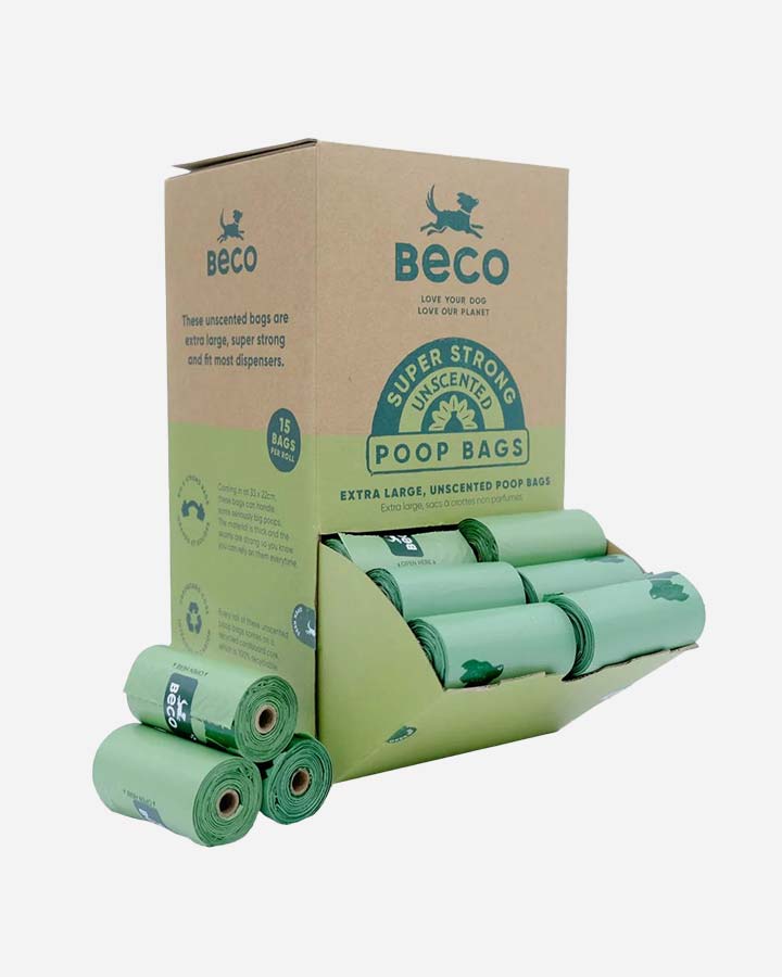 Se Beco Recycled Høm Høm poser - 64 ruller med 960 hundeposer hos Petlux.dk