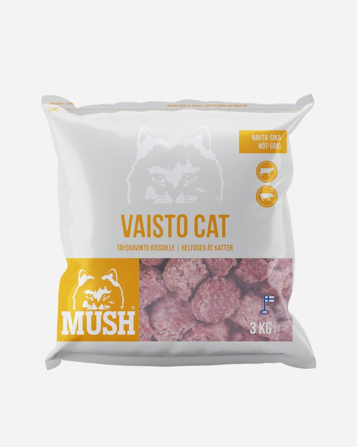 Billede af MUSH Vaisto CAT - Hvid - Okse & Gris - 3kg